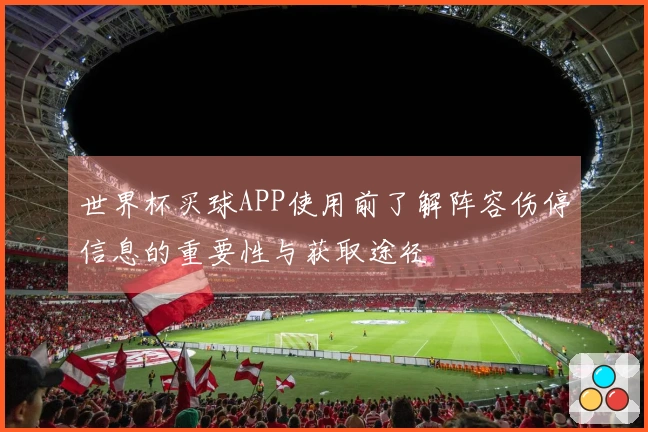 世界杯买球APP使用前了解阵容伤停信息的重要性与获取途径
